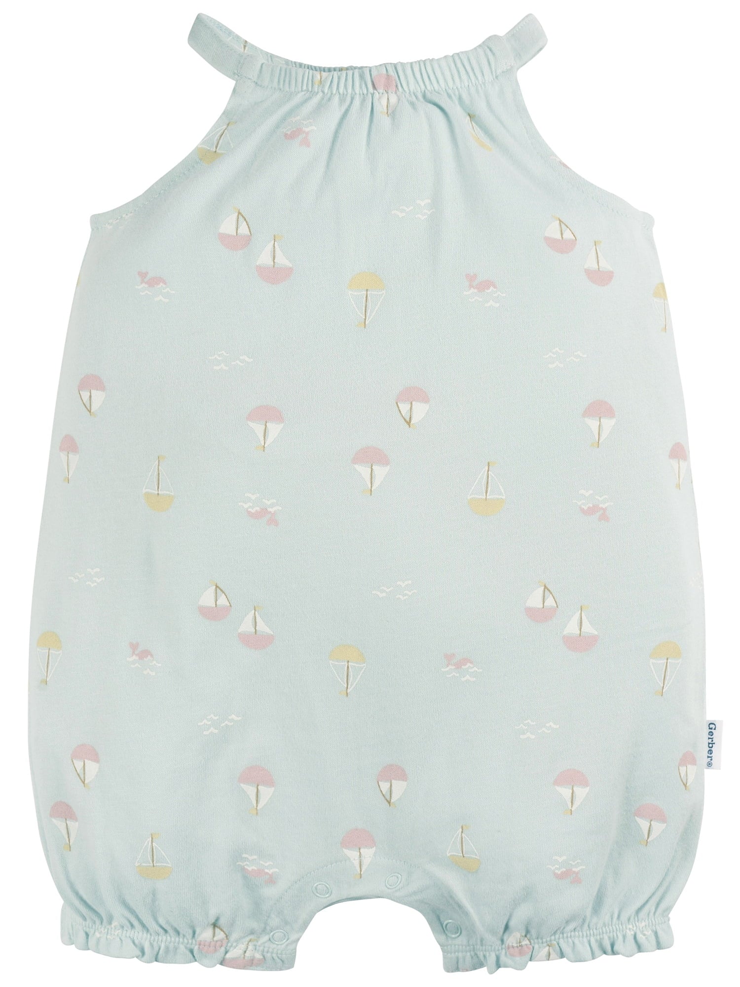 Gerber Baby Girl Rompers, 2-Pack, Sizes 0/3 Months - 24 Months