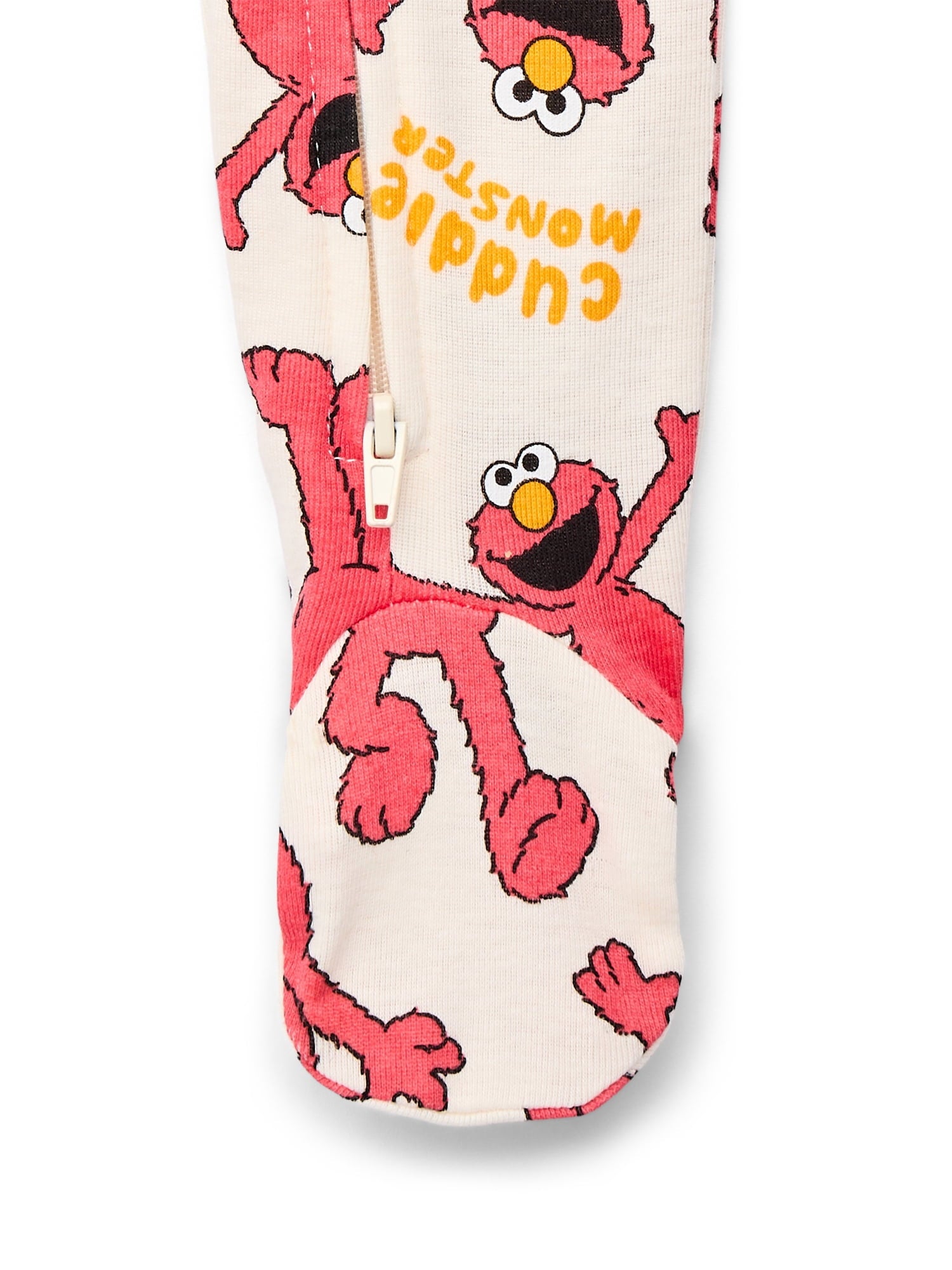 Elmo Baby Boys or Girls Two-Way Zip Front Footed Pajama One-Piece, Sizes 0-6/9M