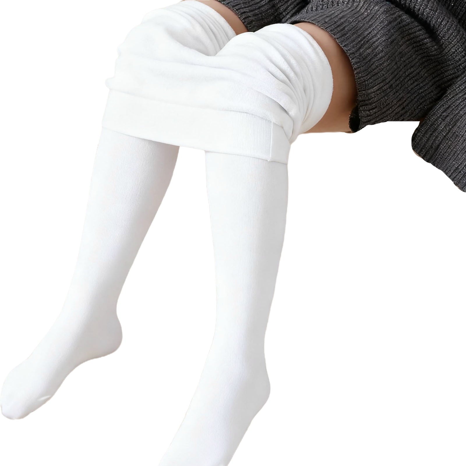 BLVB Girls Winter Warm Fleece Lined Tights Soft Thick Thermal Footed Dance Tights for Toddler Kids