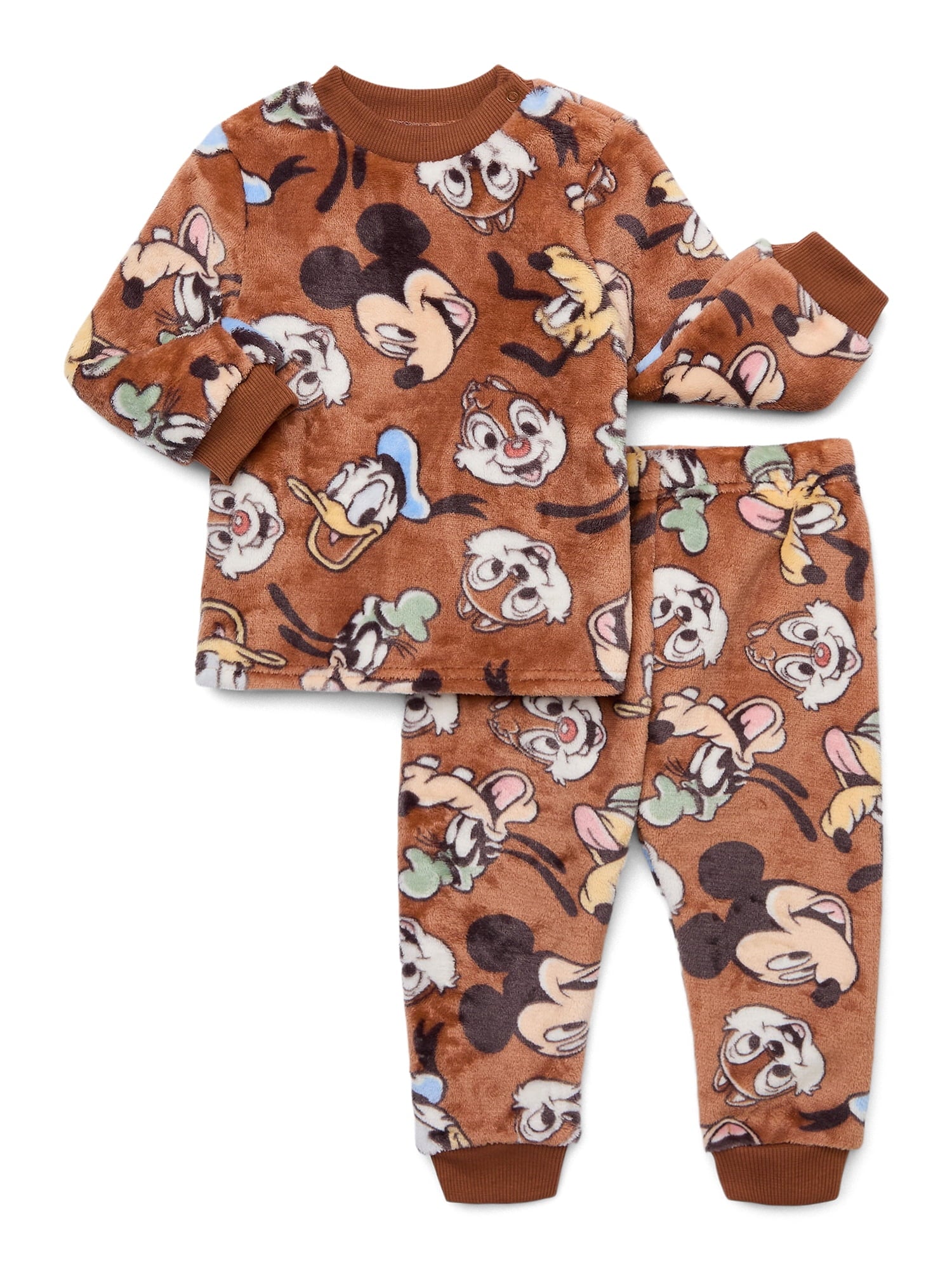 Baby Character Printed Plush Set, 2 Piece, Sizes 0-24 Months