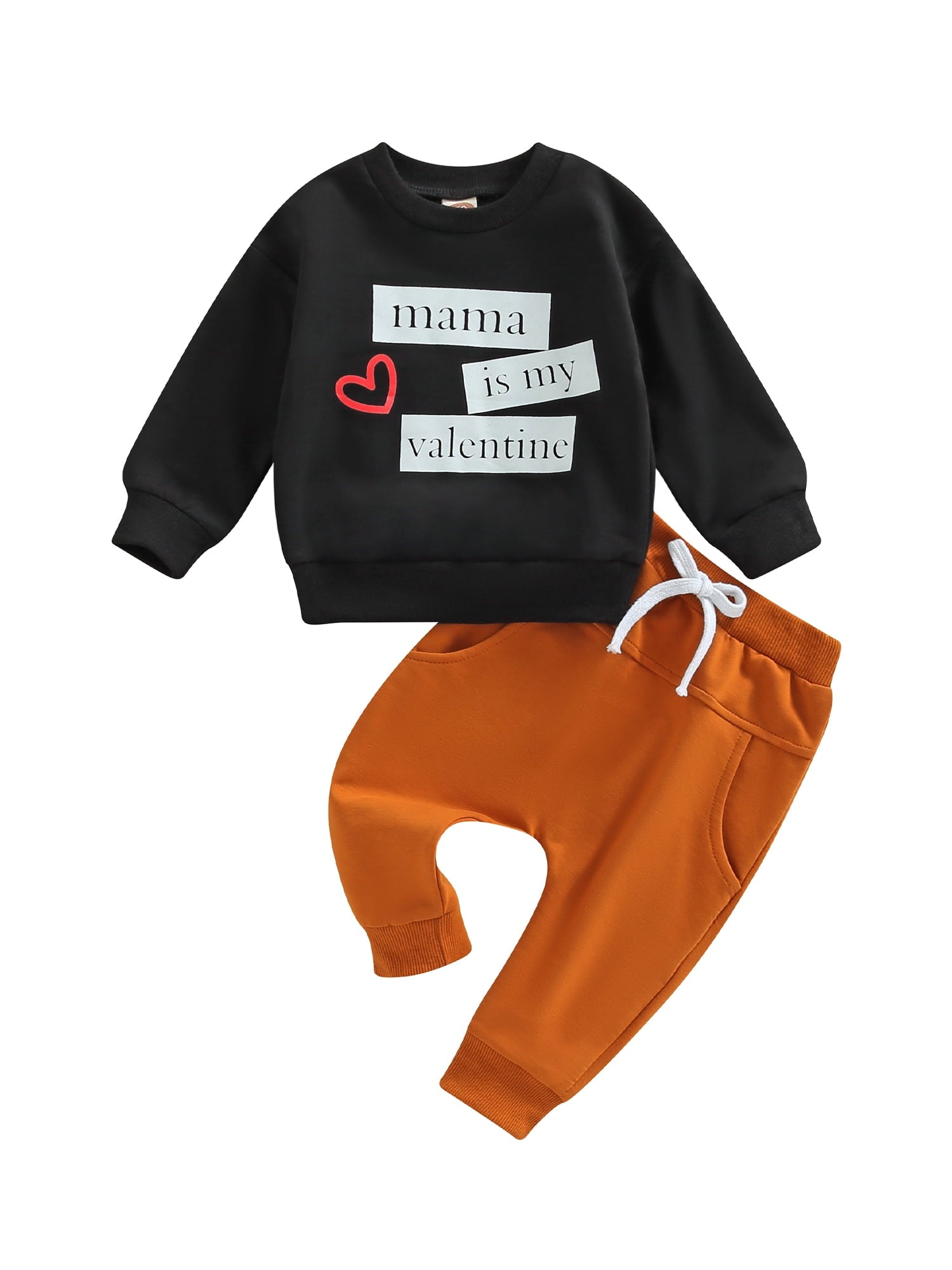 Bagilaanoe 2Pcs Toddler Baby Boy Long Pants Set Letter Print Long Sleeve Sweatshirt Pullover Tops+ Trousers 3M 6M 12M 18M 24M 3T Kids Casual Sweatsuit