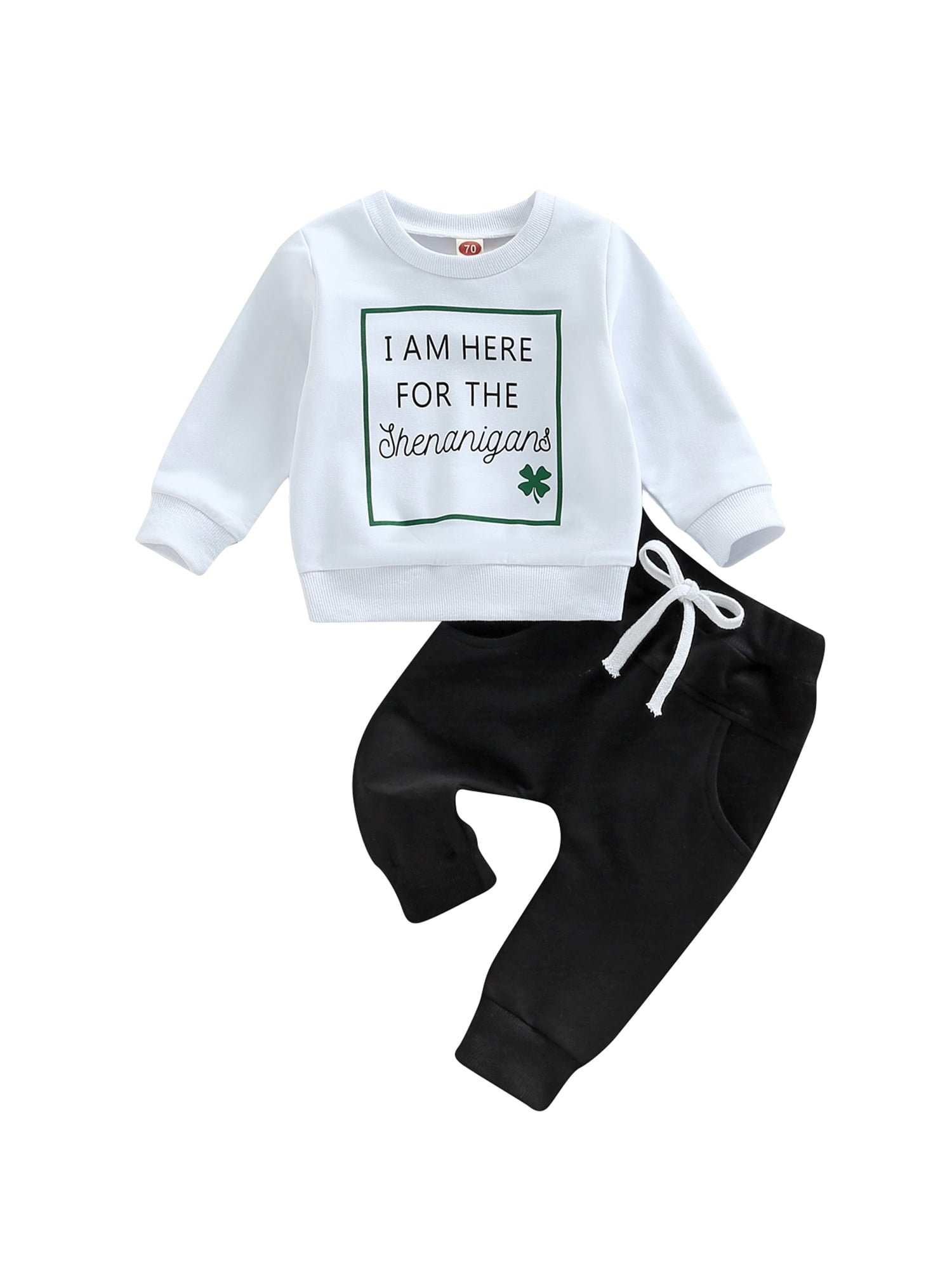 Bagilaanoe 2Pcs Toddler Baby Boy Long Pants Set Letter Print Long Sleeve Sweatshirt Pullover Tops+ Trousers 3M 6M 12M 18M 24M 3T Kids Casual Sweatsuit