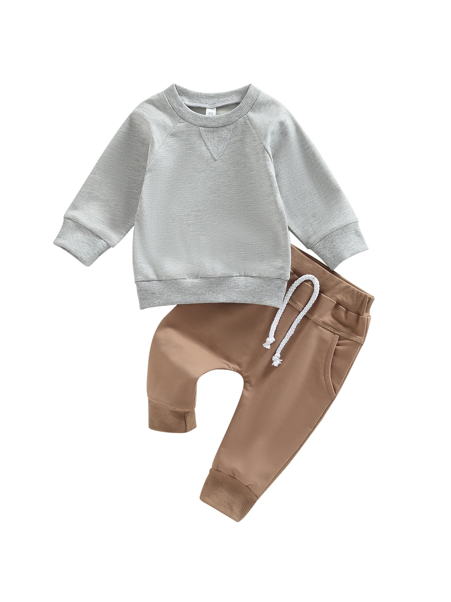 Bagilaanoe 2Pcs Toddler Baby Boy Long Pants Set Letter Print Long Sleeve Sweatshirt Pullover Tops+ Trousers 3M 6M 12M 18M 24M 3T Kids Casual Sweatsuit