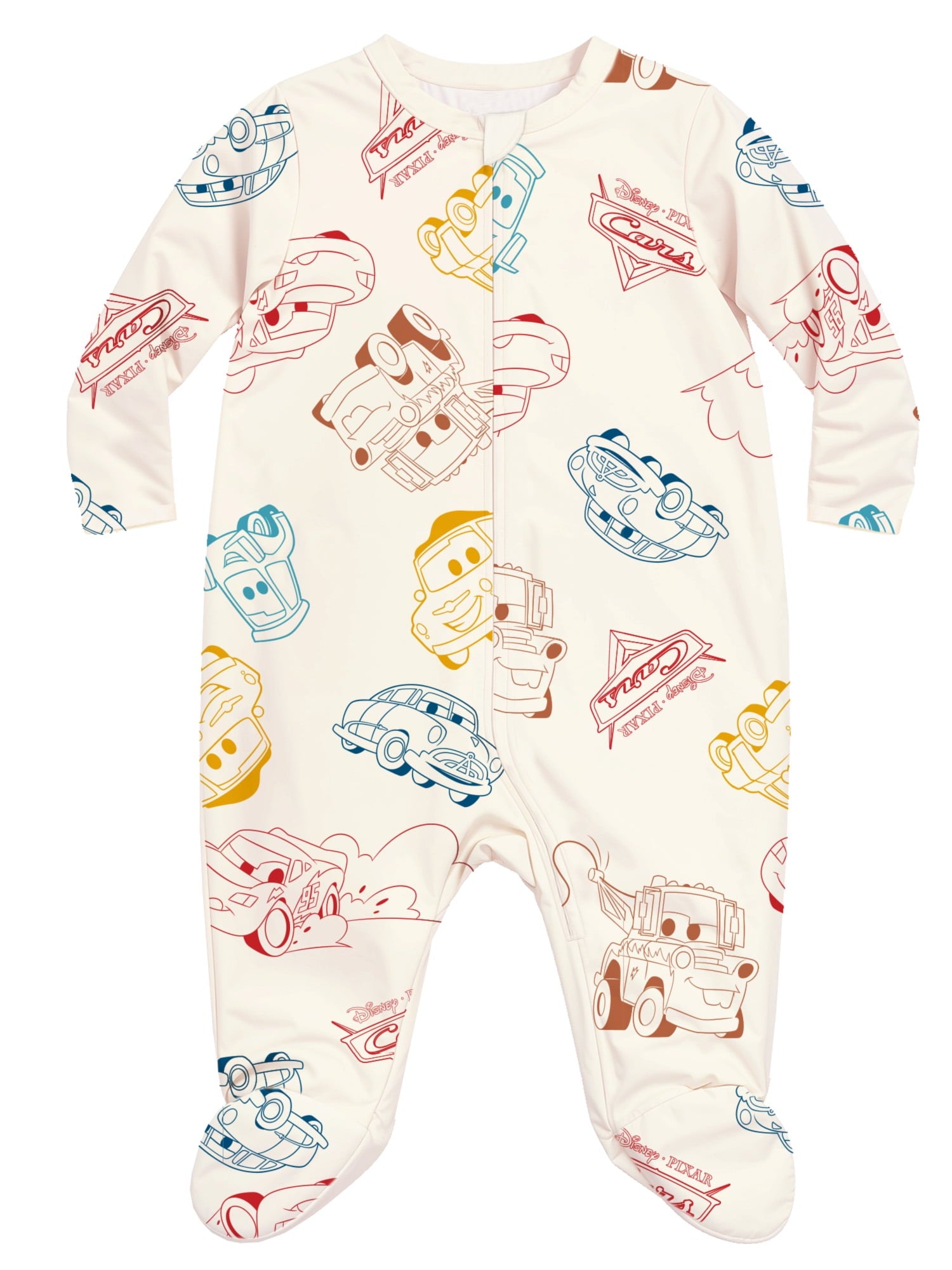 Elmo Baby Boys or Girls Two-Way Zip Front Footed Pajama One-Piece, Sizes 0-6/9M