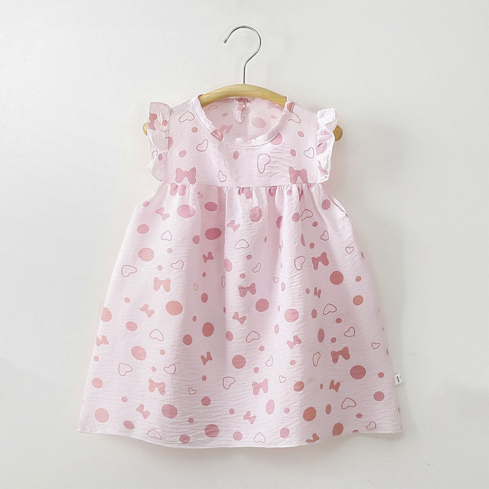 Cethrio Girls Sundresses, Cotton Flower Print Sleeveless Birthday Summer Dresses Dark Gray Size 6Months-11T