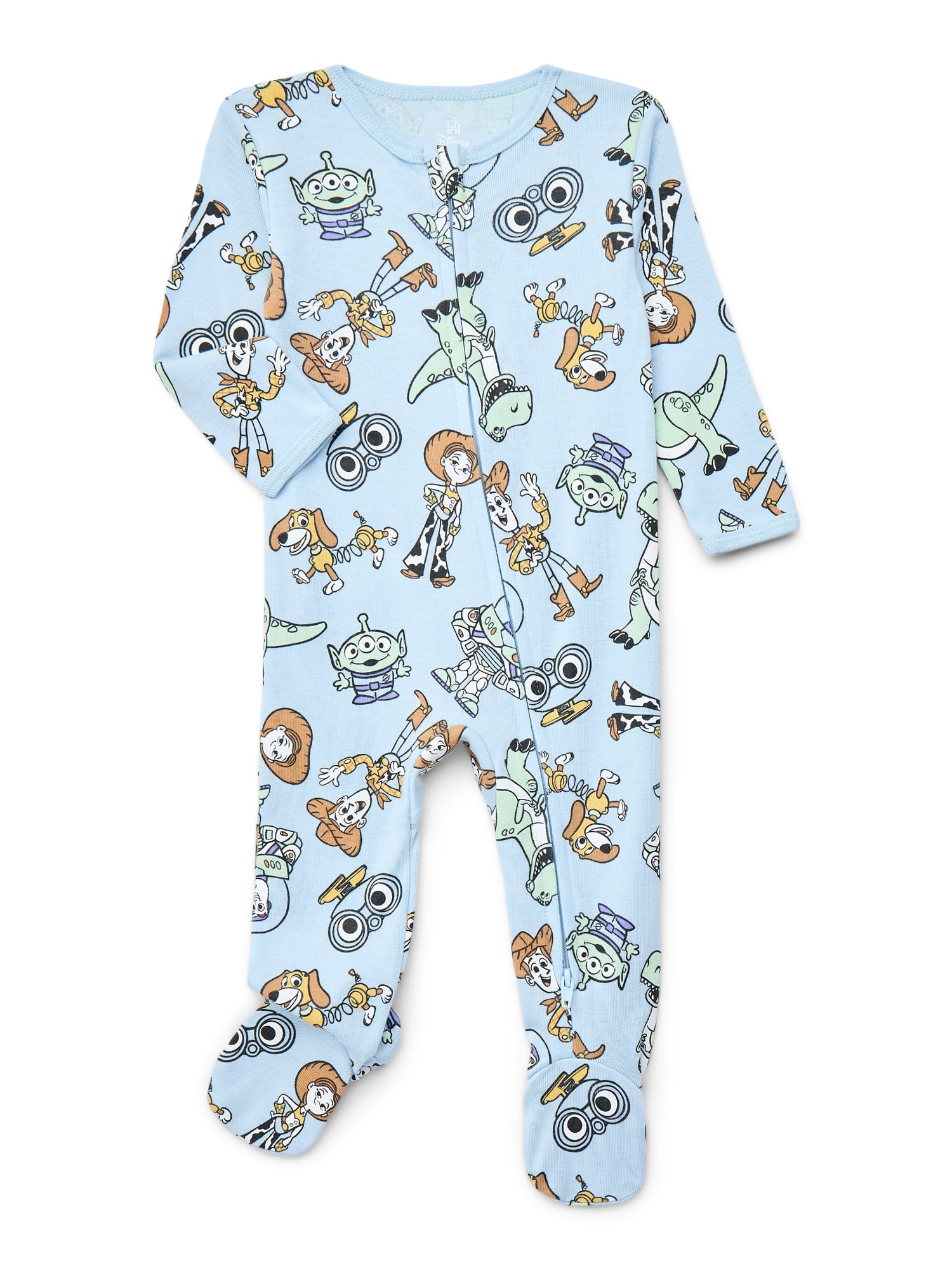 Elmo Baby Boys or Girls Two-Way Zip Front Footed Pajama One-Piece, Sizes 0-6/9M