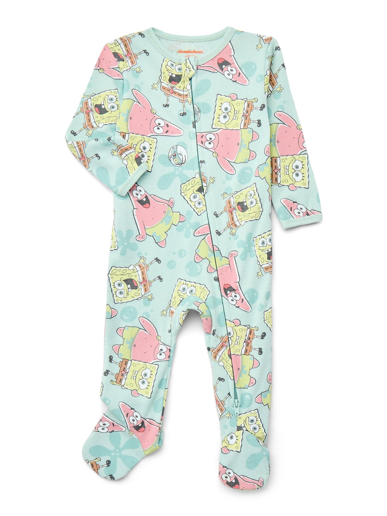 Elmo Baby Boys or Girls Two-Way Zip Front Footed Pajama One-Piece, Sizes 0-6/9M
