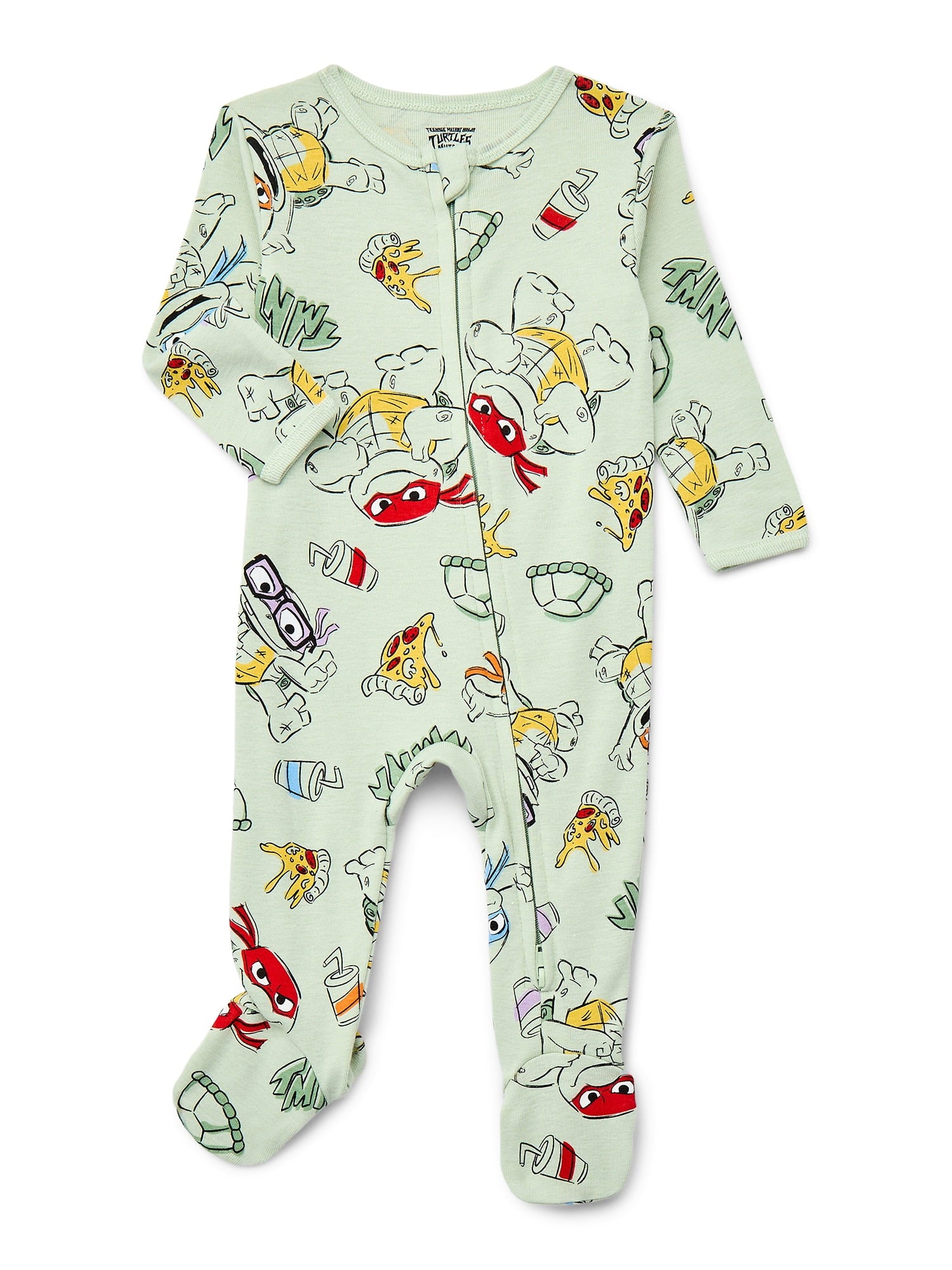 Elmo Baby Boys or Girls Two-Way Zip Front Footed Pajama One-Piece, Sizes 0-6/9M