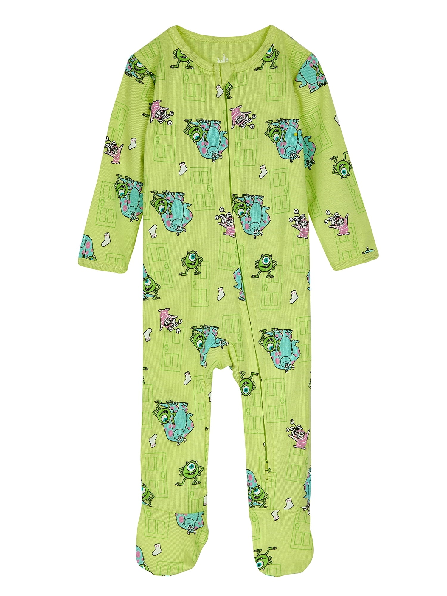 Elmo Baby Boys or Girls Two-Way Zip Front Footed Pajama One-Piece, Sizes 0-6/9M