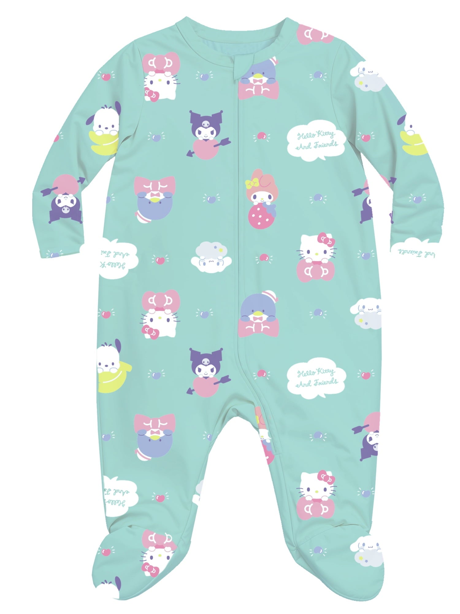 Elmo Baby Boys or Girls Two-Way Zip Front Footed Pajama One-Piece, Sizes 0-6/9M
