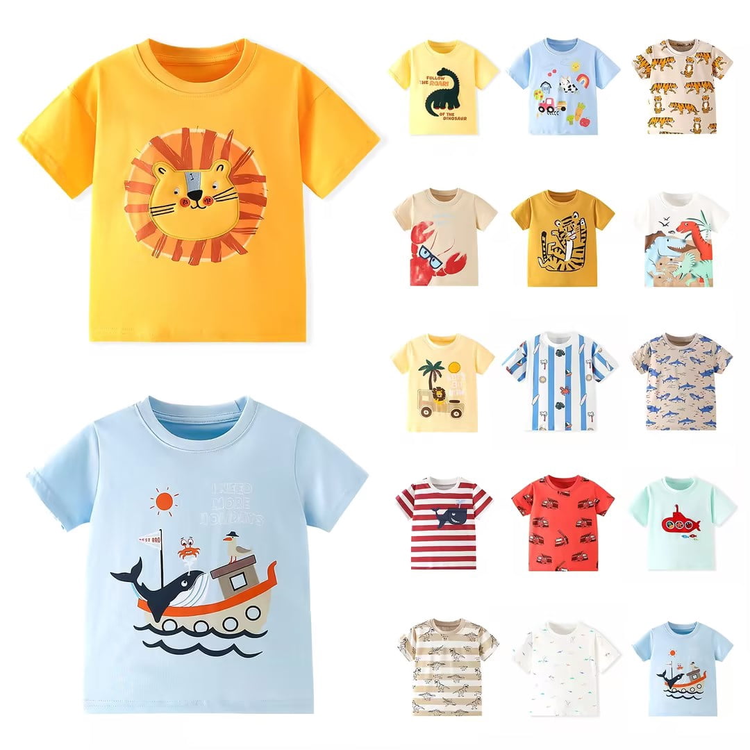Bovxnpu Summer Boys Girls 2 Piece Outfits, Toddler Boys Casual Clothing Set, Baby Summer Boy Cute Printed Round Neck Tank Shorts Suit 3 Years