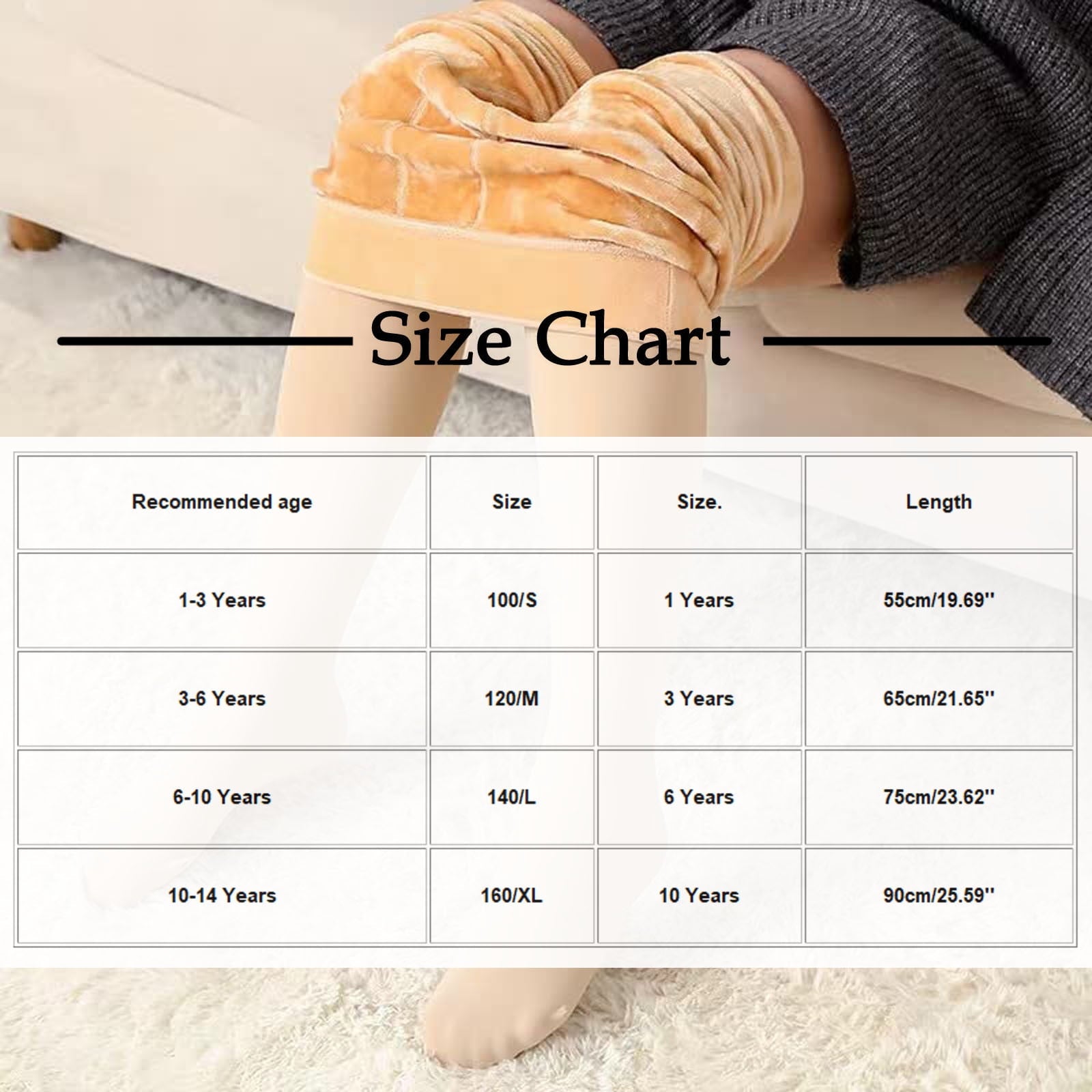 BLVB Girls Winter Warm Fleece Lined Tights Soft Thick Thermal Footed Dance Tights for Toddler Kids