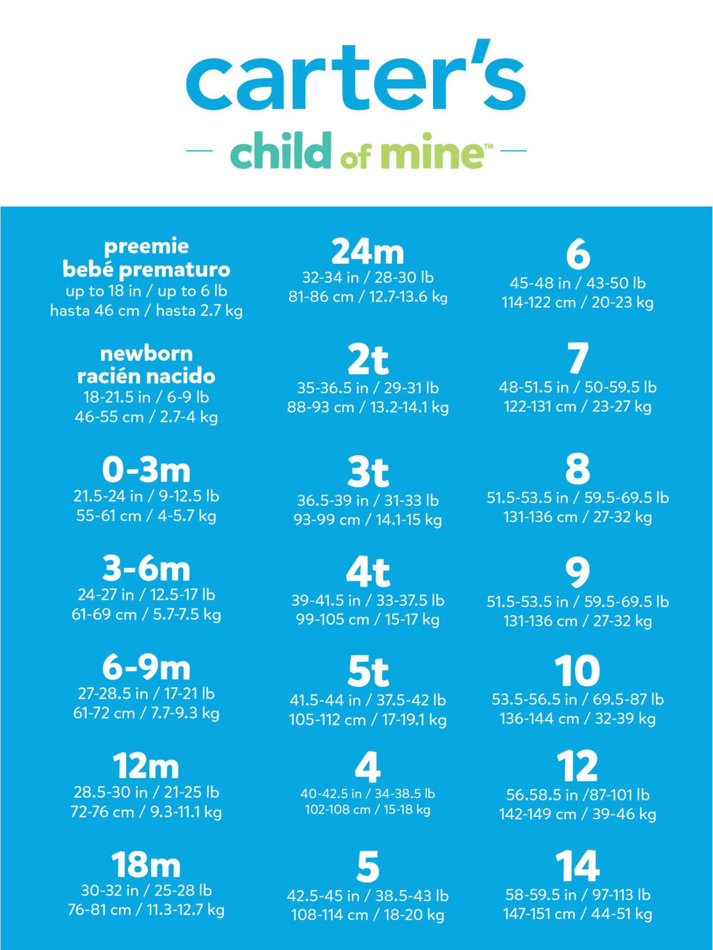 Carter's Child of Mine Baby Layette Outfit Set, 3-Piece, Sizes Preemie-6/9 Months