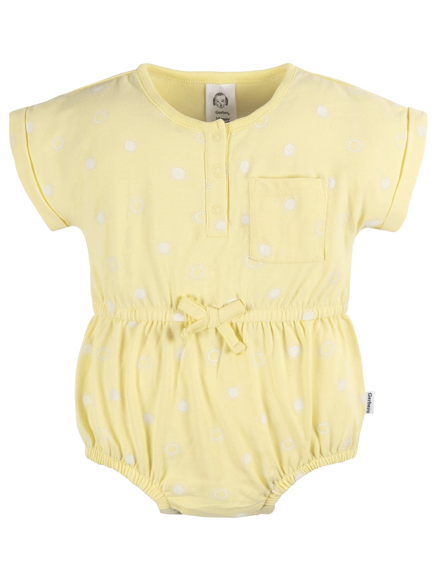 Gerber Baby Girl Rompers, 2-Pack, Sizes 0/3 Months - 24 Months